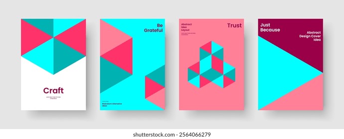 Geometric Report Layout. Modern Banner Template. Abstract Poster Design. Flyer. Brochure. Book Cover. Business Presentation. Background. Advertising. Brand Identity. Notebook. Handbill. Leaflet