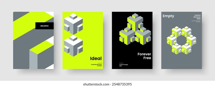 Layout De Relatório Geométrico. Design moderno Flyer. Modelo de Cartaz Isolado. Capa de Livro. Faixa. Apresentação de negócios. Brochura. Histórico. Catálogo. Conhecimento manual. Revista. Folheto informativo. Panfleto. Diário