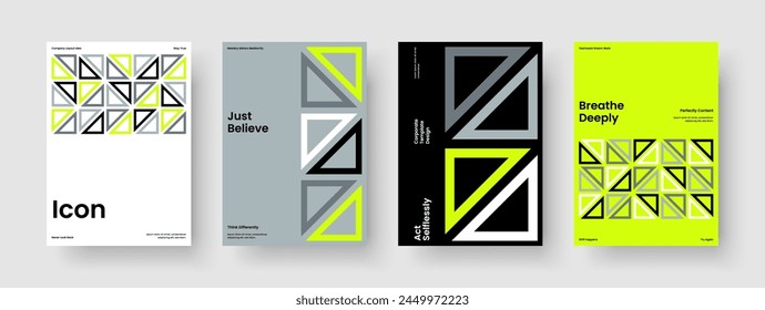 Diseño de informe geométrico. Diseño de póster moderno. Plantilla de portada de libro aislada. Presentación empresarial. Antecedentes. Volante. Folleto. Anuncio. Revista. Identidad de marca. Diario. Publicidad. Portátil