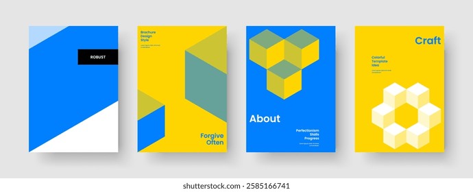 Geometric Report Template. Abstract Background Design. Modern Book Cover Layout. Flyer. Business Presentation. Brochure. Poster. Banner. Brand Identity. Notebook. Newsletter. Portfolio. Journal