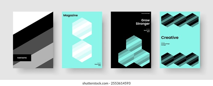 Geometric Report Template. Abstract Book Cover Design. Isolated Poster Layout. Background. Brochure. Flyer. Business Presentation. Banner. Notebook. Newsletter. Portfolio. Pamphlet. Catalog