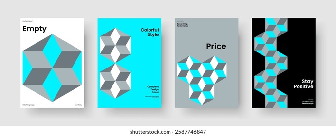 Geometric Report Template. Abstract Book Cover Design. Isolated Banner Layout. Brochure. Background. Poster. Flyer. Business Presentation. Brand Identity. Magazine. Pamphlet. Journal. Portfolio