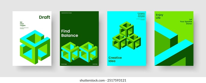 Modelo de relatório geométrico. Layout de folheto abstrato. Design criativo de apresentação de negócios. Capa de Livro. Faixa. Histórico. Panfleto. Cartaz. Notebook. Identidade da marca. Boletim informativo. Carteira. Catálogo