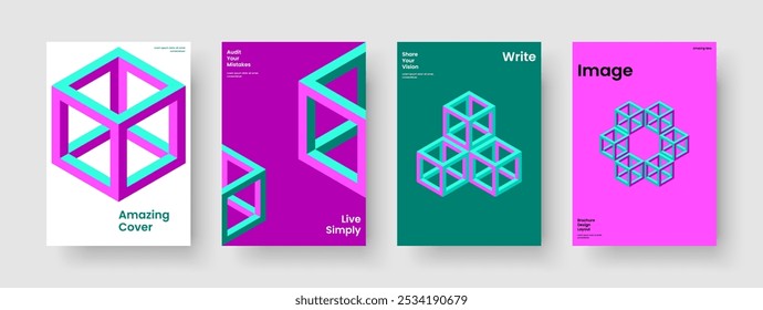 Modelo de relatório geométrico. Resumo do projeto de apresentação de negócios. Layout de Panfleto Isolado. Faixa. Histórico. Cartaz. Capa de Livro. Brochura. Carteira. Publicidade. Notebook. Identidade da marca. Catálogo