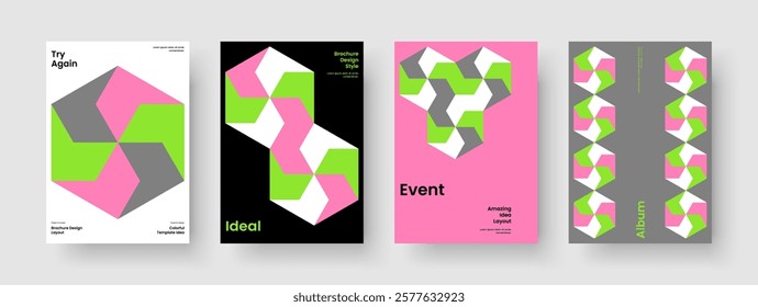 Geometric Report Template. Creative Poster Layout. Isolated Background Design. Flyer. Banner. Book Cover. Brochure. Business Presentation. Brand Identity. Notebook. Pamphlet. Newsletter. Catalog