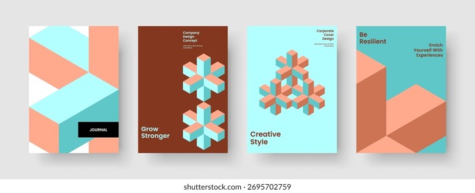 Vorlage für geometrische Berichte. Isoliertes Banner-Layout. Modernes Posterdesign. Geschäftspräsentation. Broschüre. Buchumschlag. Flyer. Hintergrund. Handzettel Notebook. Newsletter. Portfolio. Zeitschrift. Merkblatt