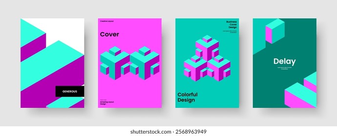 Geometric Report Template. Isolated Book Cover Design. Modern Banner Layout. Poster. Brochure. Flyer. Background. Business Presentation. Journal. Catalog. Pamphlet. Magazine. Newsletter