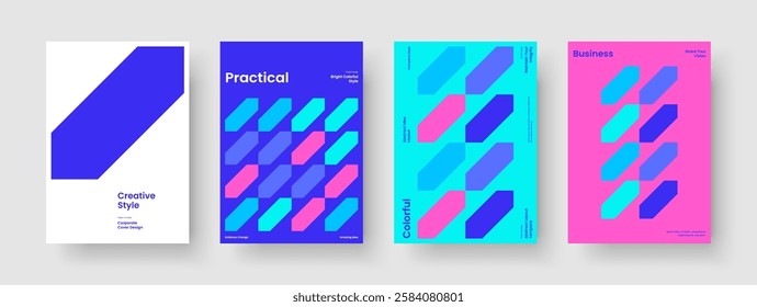 Geometric Report Template. Modern Background Design. Creative Brochure Layout. Banner. Flyer. Business Presentation. Poster. Book Cover. Handbill. Journal. Newsletter. Advertising. Brand Identity