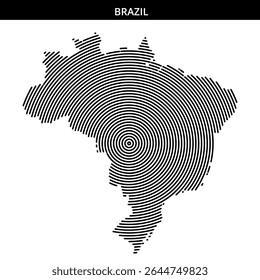 Geometric representation of Brazil using circular patterns