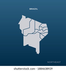 Geometric representation of the northeast region of Brazil