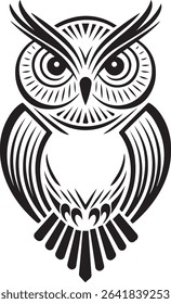 Geometric representation of an owl using sacred patterns. Wise, mysterious, and perfect for spiritual and modern aesthetics.