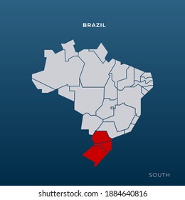 Geometric representation of the south region states of Brazil