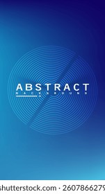 Geometric Resonance: An Abstract Radiating Circular Pattern on a Dynamic Two-Tone Gradient Blue Backdrop that creates a sense of depth and visual harmony