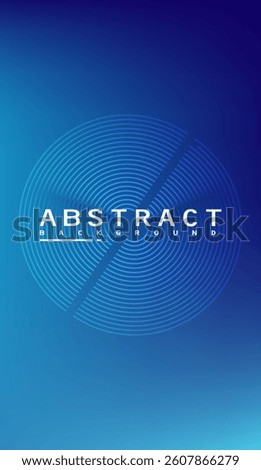 Geometric Resonance: An Abstract Radiating Circular Pattern on a Dynamic Two-Tone Gradient Blue Backdrop that creates a sense of depth and visual harmony