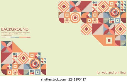 geometric retro background design. abstract mosaic shape ornament. for certificates, cards, covers, banners