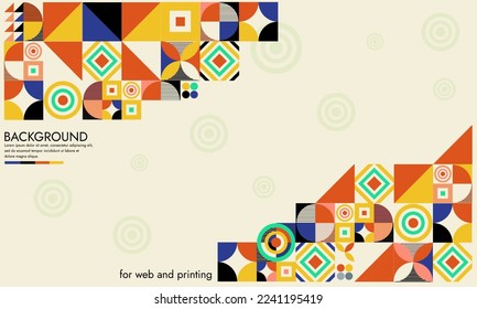 geometric retro background design. abstract mosaic shape ornament. for certificates, cards, covers, banners