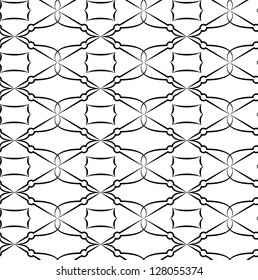 Geometric retro black and white seamless pattern