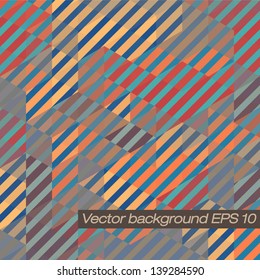 Geometric retro colorful background. Vector illustration EPS 10.