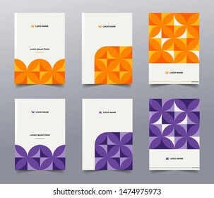 geometric retro cover design template