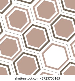 Geométrico polígono retro telhas sem costura tons de terra macios no fundo branco ideal para projetos de elegância natural conceito como Criando telha sem costura geométrica com polígonos retrô em tons de terra macia no fundo branco para projetos de elegância natural em Photo Stock Concept e espaço vazio no lado esquerdo, sem texto —ar 7:2 —ladrilho