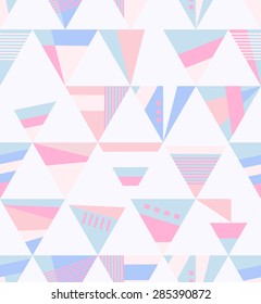 Geometric retro seamless pattern. Vector