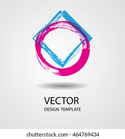 Geometric Retro Shape. Grunge Banners, Insignias,Logos,Icons,Labels and Badges.