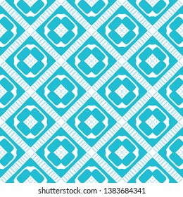 Geometric retro square shapes seamless pattern. All over print vector background. Pretty summer 1950s quilt tile fashion style. Trendy wallpaper, vintage home decor. Vintage hand drawn textile fabric.