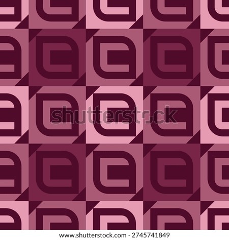 Geometric Retro Style Leaf Shape Repetitive Pattern Background