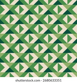 Geometric Retro Style Triangle Diamond Seamless Pattern Textile Backdrop