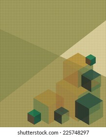 Geometric retro style vector poster