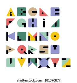 Geometric Retro Typeface