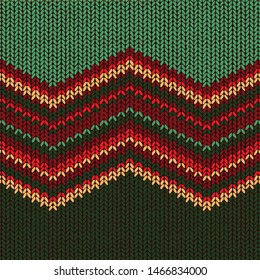 Geometric Retro Wool Sweater Design Illustration 