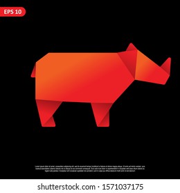 Geometric rhino logo. simple and modern icon, template design. Easy to edit and customize