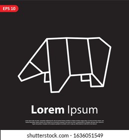 Geometric rhinoceros logo. simple and modern icon, template design
