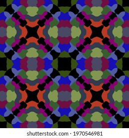 Geometric rhomboid seamless pattern with colorful abstract shapes.Vector modern ornament.For wallpapers,fabrics,textiles,wrappings,scrapbooking and other designs.