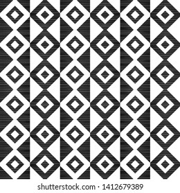 Geometric rhombus pattern. Geometrical ornaments. Checkered squares abstract seamless vector background.