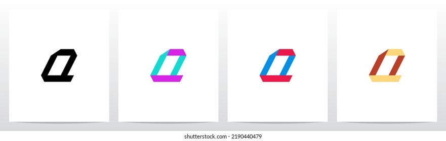 Geometric Ribbon Letter Logo Design Q