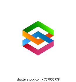 Geometric Ribbon Logo