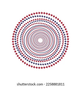 geometric rings with stars vector background  