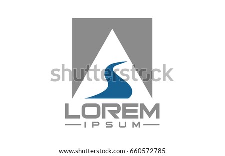 geometric road logo