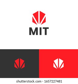Concepto de diseño de logotipo de monograma geométrico, puede representar tecnología, deporte o monstruo. Vector para empresas. Eps 10 de moda