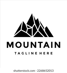 Felssteinmontage, Felsspitze, Felsspitze Logo, Vektorvorlage