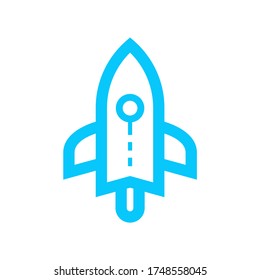 Geometric Rocket Arrow Space Business Company Vector Logo Design