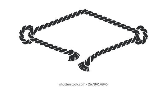 Forma geométrica del rombo del marco de la cuerda