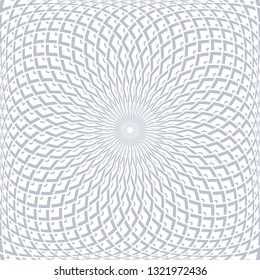 Geometric rotation convex pattern. Abstract design. Vector art.