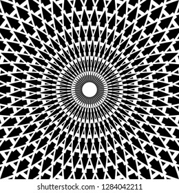 Geometric rotation pattern. Abstract design. Vector art.