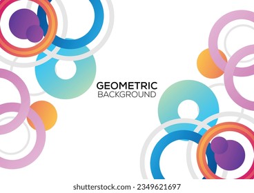 geometric round background design gradient color 