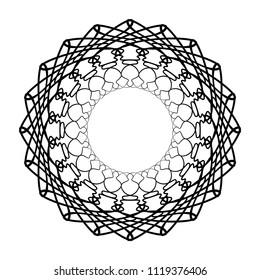 geometric round circle ornament frame mandala