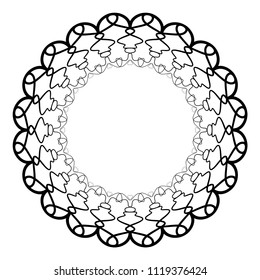 geometric round circle ornament frame mandala