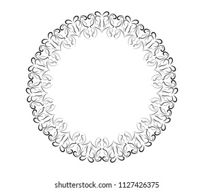 geometric round circle ornament frame mandala